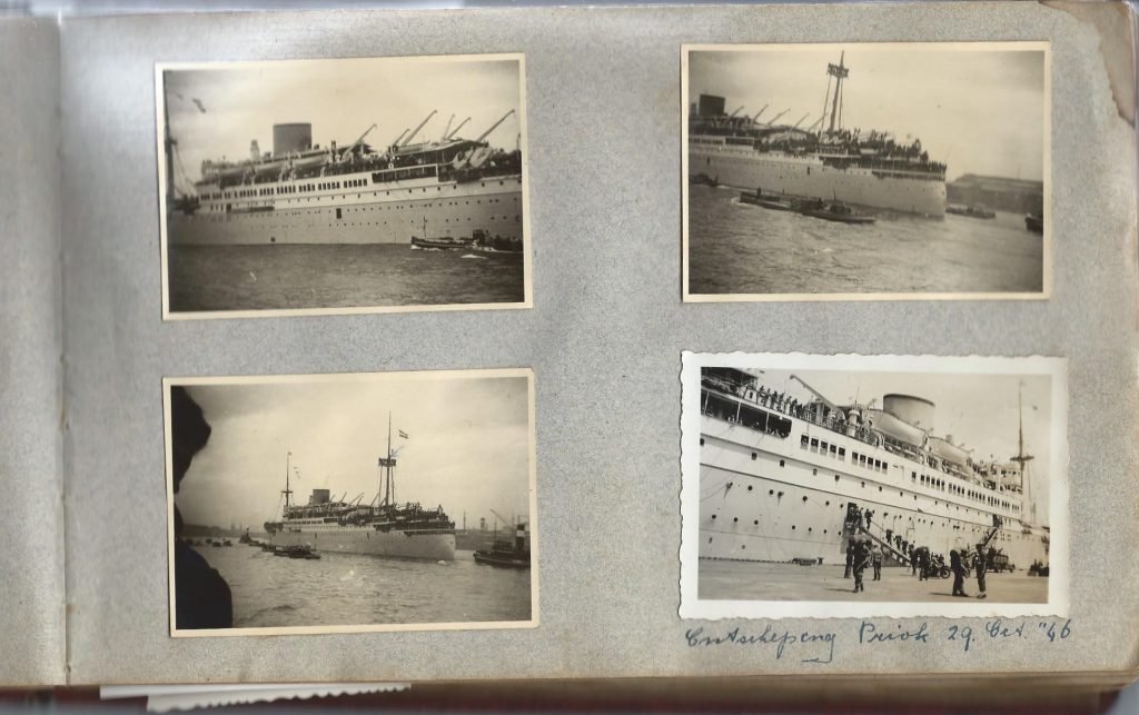 <b>Ontscheping Troepenschip de Tegelberg, 23 oct 1946 te Priok</b>